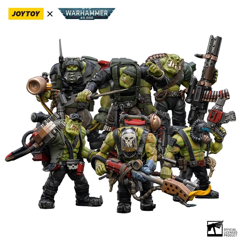 kf S7171f1f151ae4bbabf7b22a079e5c55dV JOYTOY Warhammer 40k 1 18 Action Figures Anime 12CM Ork Kommandos Nob Nazbog Ragrob Snarit Rotbilge - Joytoy Warhammer 40K