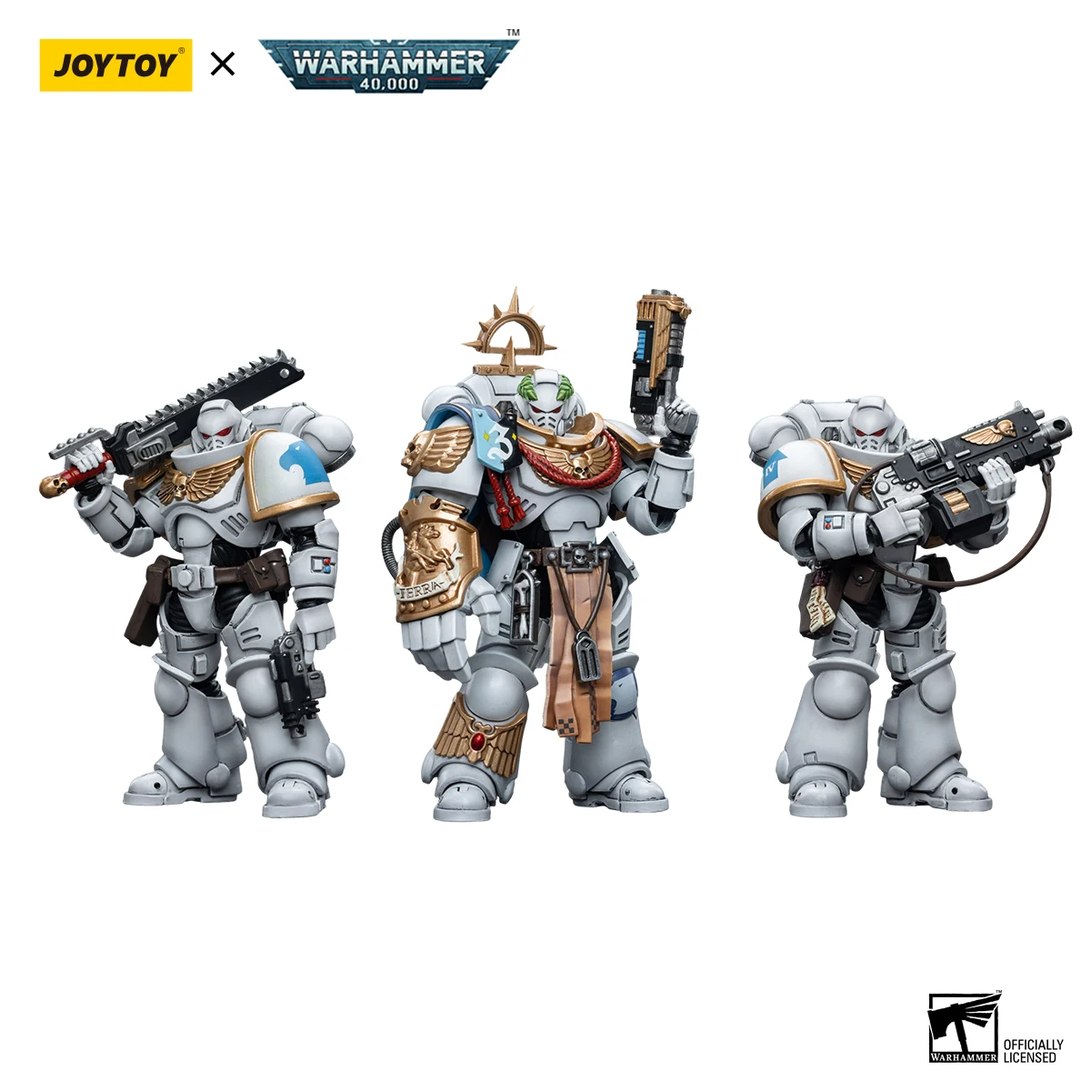 kf Se8a34d8225234dde82a2afe59be87318y JOYTOY Warhammer 40k 1 18 Action Figure Anime 12cm Space Marines White Consuls Intercessors Captain Messinius - Joytoy Warhammer 40K