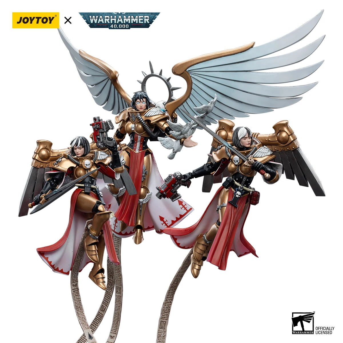 kf Seb2d54f571ee471ca81081a8e74e0e85u JOYTOY Warhammer 40k 1 18 Action Figures Anime 10 7cm Adepta Sororitas Geminae Superia Collection Model - Joytoy Warhammer 40K