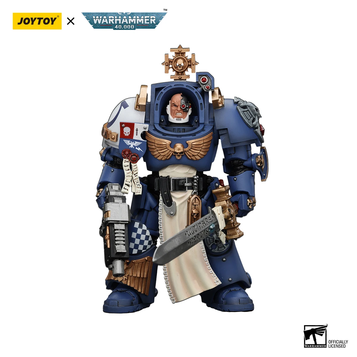 kf Sff0b8bec38524842aaac15e6941c1b0fW JOYTOY Warhammer 40k 1 18 Action Figures 14 3cm Ultramarines Captain in Terminator Armour - Joytoy Warhammer 40K